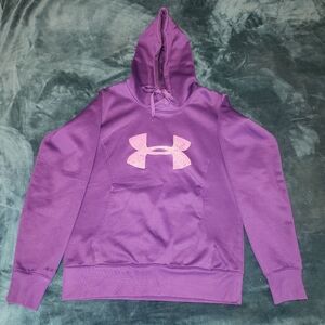 Under Armour Purple Hoodie with Pink Logo